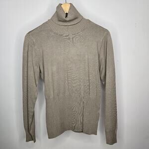 Whisper Knit by Louis Dell'Olio Women's Taupe Turtleneck Sweater Size Small